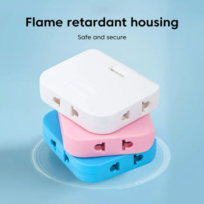 EU Plug 180 Degree Rotatable Socket Converter 3 in 1 EU to US Extension Plug Multi-Plug Mini Slim Wireless Outlet Adapter Socket